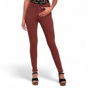 Free People High Waist Long and Lean Skinny Jeans, Red Mocha, Women’s 27 NWT